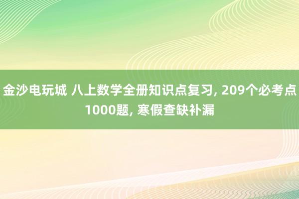 金沙電玩城 八上數學全冊知識點復習, 209個必考點1000題,<a href=